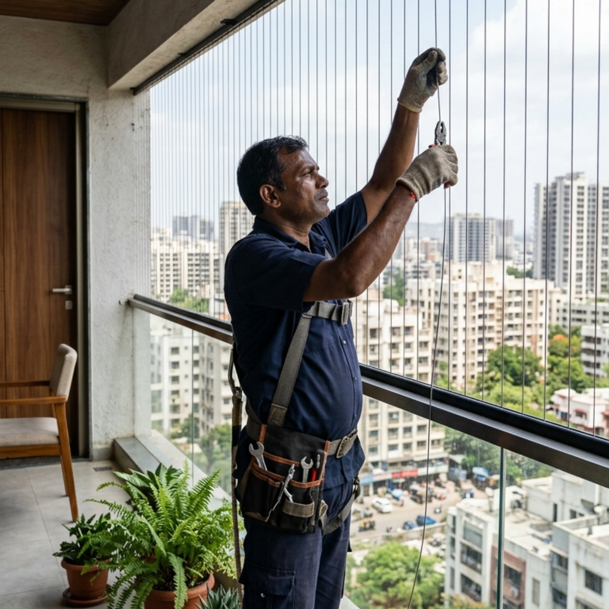 Fusion Design Invisible Grills Installation Hyderabad